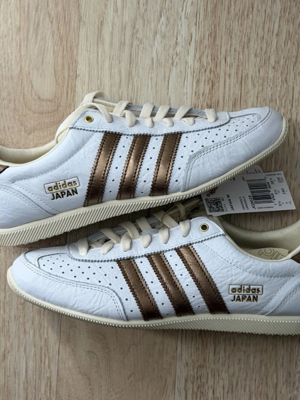 Women's Adidas Originals Japan Shoes - Cloud White Preloved Brown JQ9025  Brand - Picture 2 of 12
